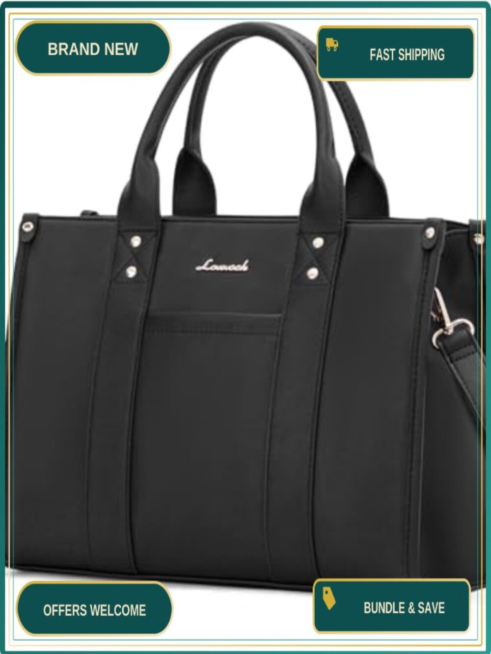 Leather Satchel Tote Bag Crossbody Top Handle Work Purse Fits 13" Laptop